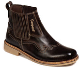 Botina Masculina Rodeio Couro Látego Café Conforto Durabilidade Estilo Country